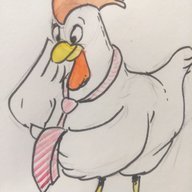 Hen in a tie